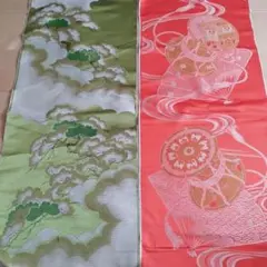 和風デザインの生地 ハギレ【新品】2点売り