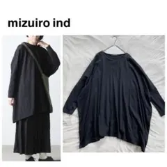 mizuiro ind ミズイロインド ワイドクルーチュニック プルオーバー