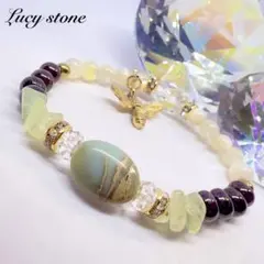 44 天然石 パワーストーン ブレスレット 数珠 15cm ガーネット