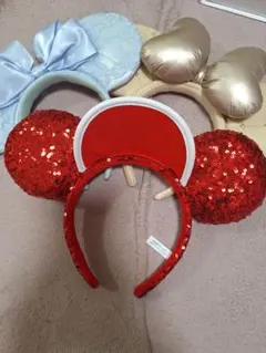 ヒューイ・デューイ・ルーイ カチューシャ スパンコール ディズニー新品 タグ付き