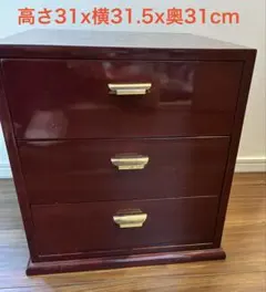 木製小箪笥 三段引き出し 小物収納 チェスト 小引き出し レトロ アンティーク調