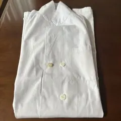 白衣 ダブルボタン 白　サイズM