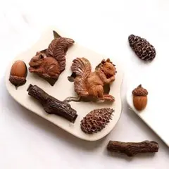 リス フォンダンシリコンモールド 製菓 新品