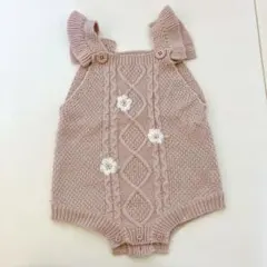 ニットロンパース　ピンク　 70㎝　80㎝