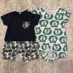 男の子　夏ロンパース80  ＊2点セット