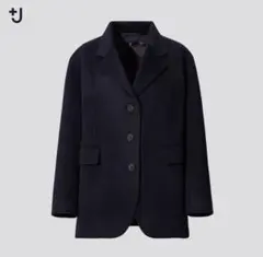 UNIQLO ＋J カシミヤブレンドオーバーサイズジャケット　ネイビー　S
