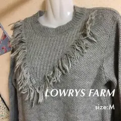 LOWRYS FARM フリンジ付き ニット
