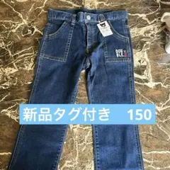 新品タグ付き　DOUBLE.B ブルー ジーンズ 150cmのサムネイル