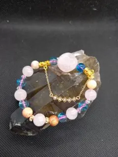 ローズクォーツ ビーズブレスレット