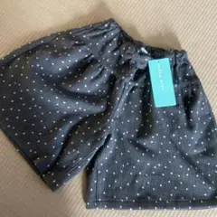 hakka kids ダークグレー ドット柄 ハーフパンツ