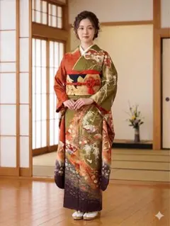 振袖フルセット 赤 黒 絞り 正絹 美品 成人式 - メルカリ