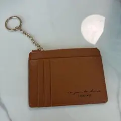 TAOMICMIC カードケース ブラウン キーリング付き