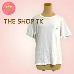 1911【THE SHOP TK】半袖 Tシャツ メガネ刺繍 胸ポケット