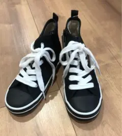 【新品未使用】コムサイズム　黒ハイカットシューズ17cm