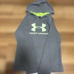 UNDER ARMOUR グレー ライム パーカー YXL