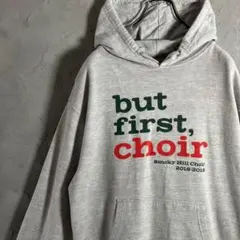 VINTAGE パーカー　オーバーサイズ　ビッグプリント　裏起毛　グレー　IW5