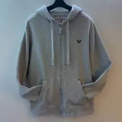 TRUE RELIGION zip-up hoodie gray