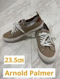 美品arnold palmer ベージュ ローカットスニーカー23.5㎝