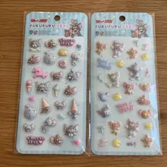 トムとジェリー　ぷくぷくシール　2枚セット