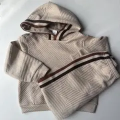 SHEIN ベージュ フード付きトレーナー 18-24M