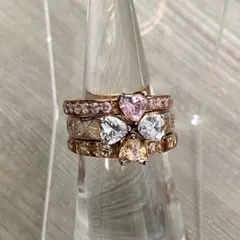 箱付✨フォリフォリ リング3連 SV925 総重量7.8g クローバー 金 銀
