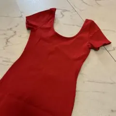 新品fashionnova購入シームレス半袖 ロングワンピース赤色Redギャル
