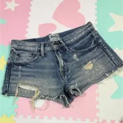 moussy マウジー ダメージデニムショートパンツ Ｓサイズ