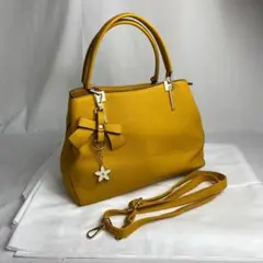★D.KELLY 2WAY トートバッグ イエロー