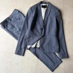 美品 】UNITED ARROWS ノーカラー パンツスーツ ネイビー 38 - メルカリ