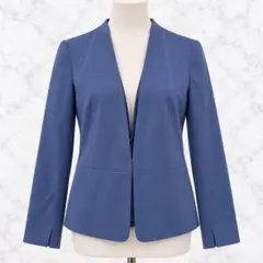 グリーンレーベルリラクシング 洗えるストレッチノーカラージャケット
