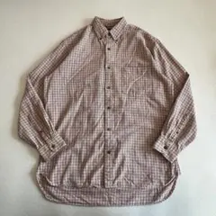 90s J.CREW ジェイクルー 巨人タグ コットン ネルシャツ