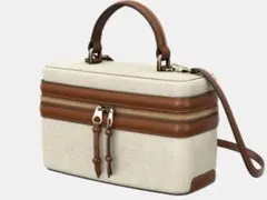 完売品 ZARA ミニバッグ ハードバッグ キャンバス バニティバッグ