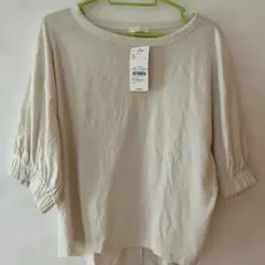 earth music&ecology ボリュームパフTシャツ アイボリー