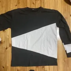 SPINNS 斜め切替デザイン 長袖Tシャツ Mのサムネイル
