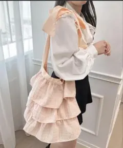 apres jour リボンショルダーフリルバッグ