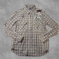 チェックシャツ ワッペン Y2K グランジ アメカジ plaid shirtのサムネイル