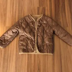 ブラウン キルティング 中綿コート