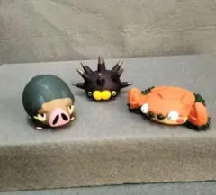 バチンウニ・ガケガニ・グルトン 3体 ポケモンキッズ 指人形