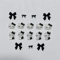 キティ ネイルパーツ セット 10個＋おまけ　BK1