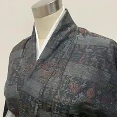 KL3852 大島紬 身丈159cm 着物 正絹