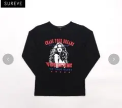 アベイル　SUREVE レディース　ガール　プリントTシャツ　ブラック　黒　M