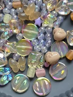 ブラウン系　アクリルビーズセット