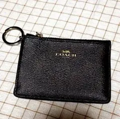 割引　COACH 　ブラウン　レザー 　コインケース　定期入れ