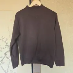 ダークブラウン ハイネックセーター M