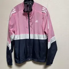 JK☆ adidasウインドブレーカー160ピンク×ネイビー可愛い