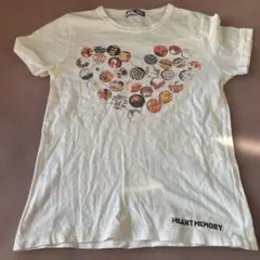 BEAMS HEART ハート型ボタンTシャツ ビームス　レディース
