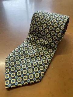 LANVIN 幾何学模様 シルクネクタイ