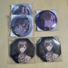 叶 缶バッジ 5点