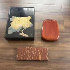 讃岐彫 一峯 木製 硯箱 文箱 和風 すずり箱 昭和 レトロ 彫刻 書道 文