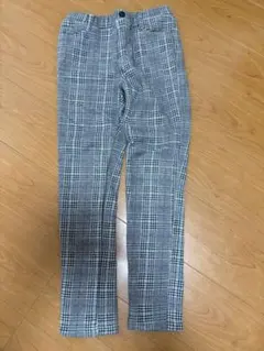 裏起毛　チェックパンツ　160